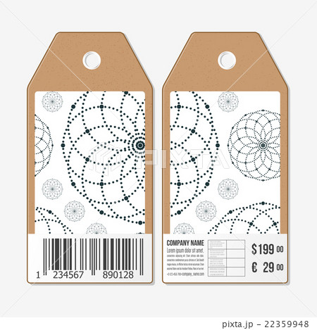 Vector tags design on both sides, cardboard sale Vector tags design on both sides, cardboard sale 22359948