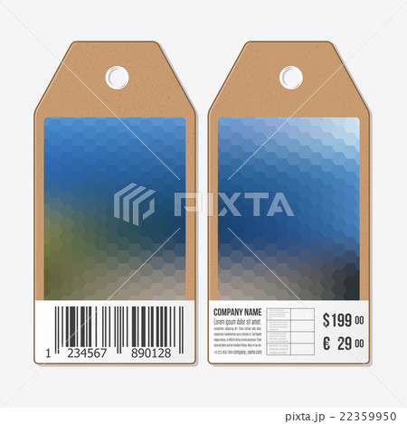 Vector tags design on both sides, cardboard sale Vector tags design on both sides, cardboard sale 22359950