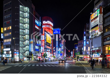 東京 池袋 西口駅前の夜景 東京 池袋 西口駅前の夜景 22364332