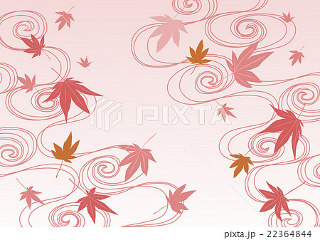 流水 紅葉 背景イラスト 22364844