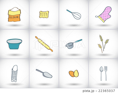 Bakery icon set. Vector illustration 22365037