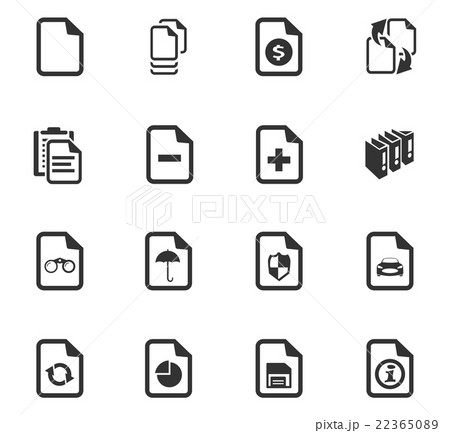 Documents icons set Documents icons set 22365089