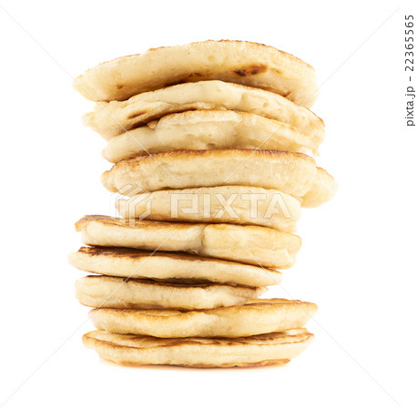 Stack of pancakes isolated 22365565