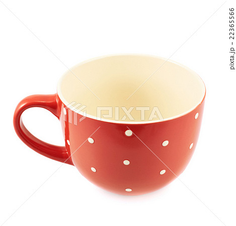 Red polka dot cup isolated 22365566