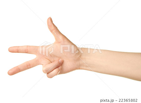 Female caucasian hand gesture isolated Female caucasian hand gesture isolated 22365802