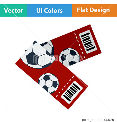 Two football tickets icon 22366876