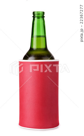 Beer bottle in insulation foam holder 22367277