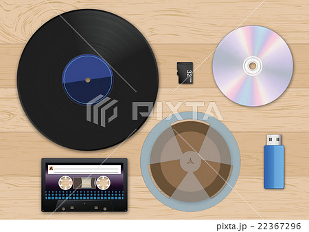 Media storage icons set 22367296