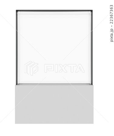 Empty glass showcase for advertisement Empty glass showcase for advertisement 22367363