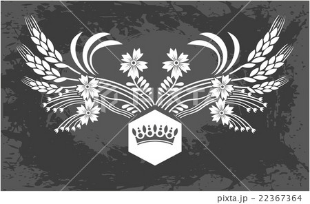 Decorative frame with crown 22367364