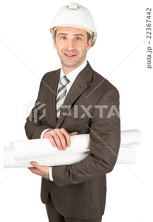 Smiling businessman in helmet 22367442