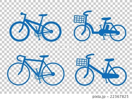 自転車 シルエットのイラスト素材 22367825 Pixta