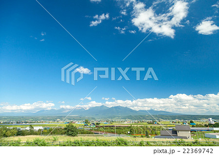 北海道 中富良野から十勝岳連峰を望む 北海道 中富良野から十勝岳連峰を望む 22369742