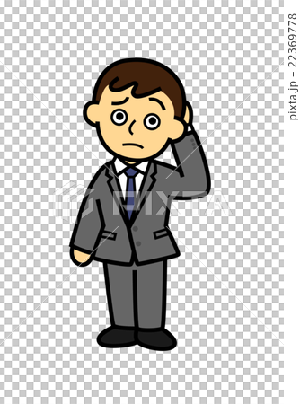 A salaryman scratching his head A salaryman scratching his head 22369778