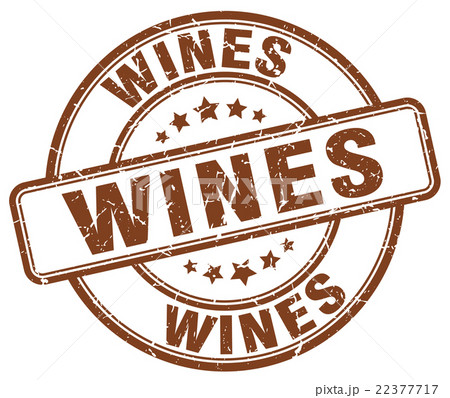 wines brown grunge round vintage rubber stamp 22377717