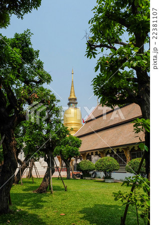 golden pagoda in wat suan dok temple 22381107