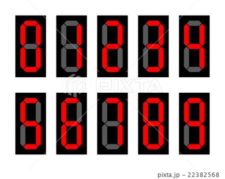 デジタル数字のイラスト素材