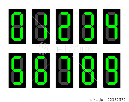 デジタル数字のイラスト素材