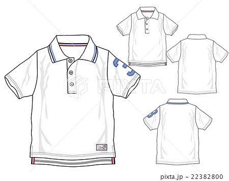 ポロシャツのデザイン画 テンプレートのイラスト素材 22382800 Pixta