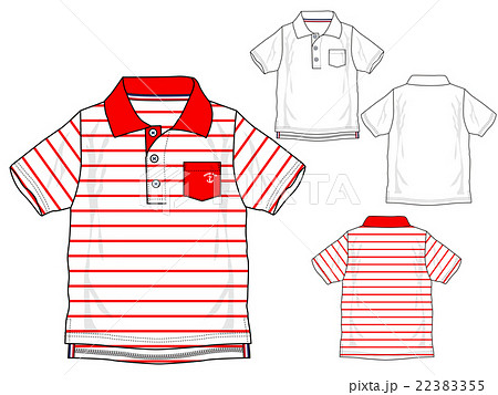 ポロシャツのデザイン画 テンプレートのイラスト素材 22383355 Pixta