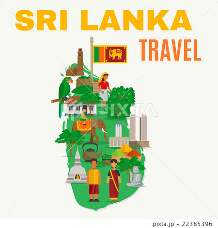 Sri Lanka Flat Illustration 22385396