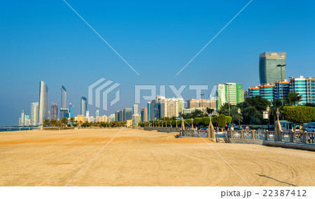 View of Abu Dhabi from the Public Beach 22387412