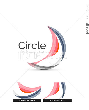 Circle logo. Transparent overlapping swirl shapes 22387950