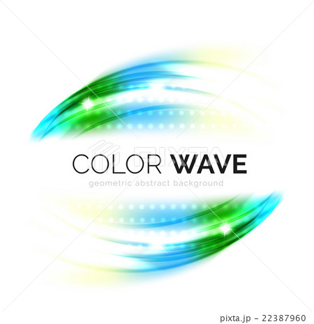 Blurred vector wave design elements 22387960