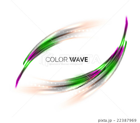 Blurred vector wave design elements 22387969