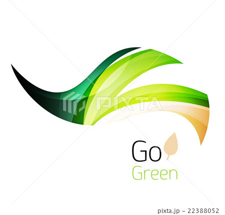 Abstract eco leag logo design made of color pieces 22388052