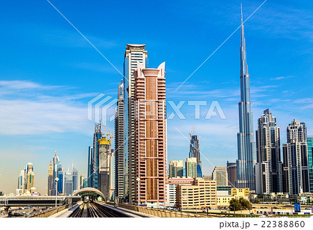 Skyscrapers in Dubai Downtown, United Arab 22388860