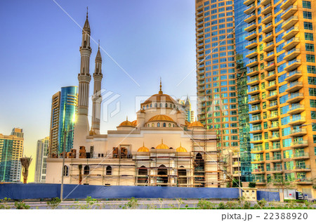Mosque under construction in Dubai Marina district Mosque under construction in Dubai Marina district 22388920