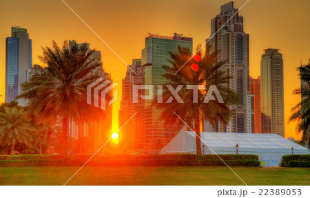 Sunset in Dubai Downtown, United Arab Emirates Sunset in Dubai Downtown, United Arab Emirates 22389053