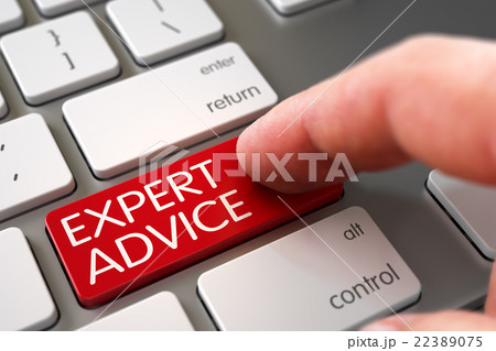 Hand Finger Press Expert Advice Key. 22389075
