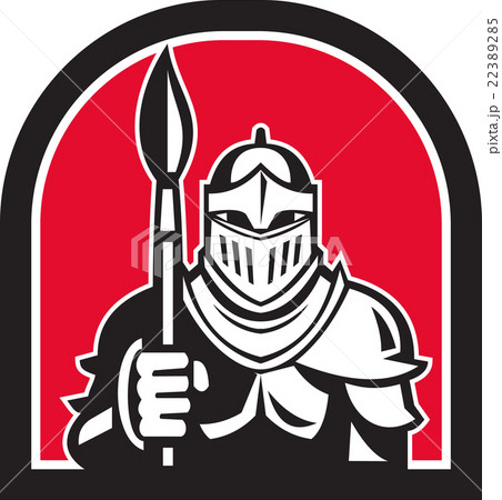 Knight Full Armor Holding Paint Brush Half Circle 22389285