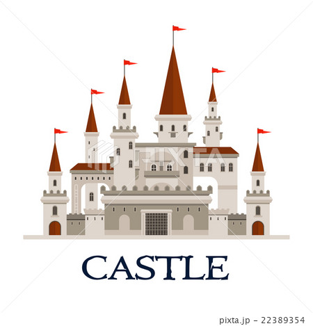 Castle fortress symbol for architecture design 22389354