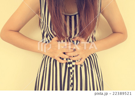 Woman suffering from pain in stomach. Woman suffering from pain in stomach. 22389521