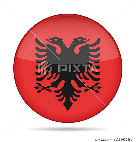 button with flag of Albania