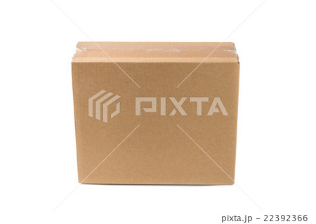 Closed cardboard Box or brown paper package box Closed cardboard Box or brown paper package box 22392366