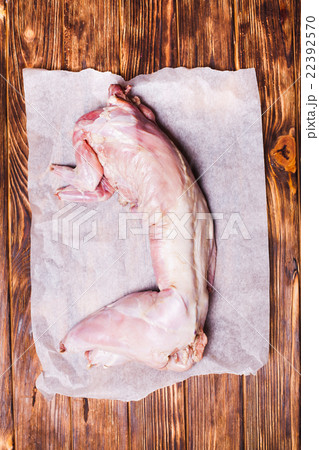Rabbit meat, top view 22392570