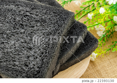 charcoal bread black bread. 22393130