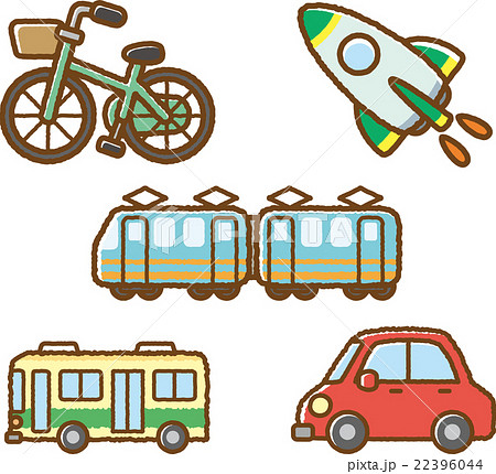 Vehicle Illustration Material Set Stock Illustration