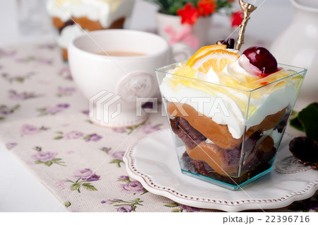 Sweet dessert in glass Sweet dessert in glass 22396716