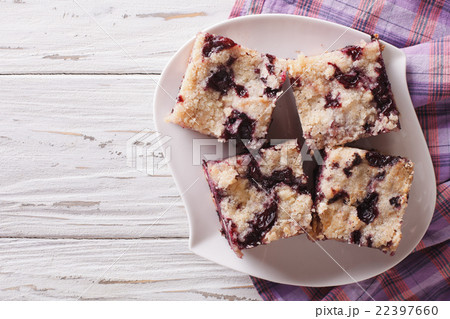 Berry pie with blueberries close-up 22397660