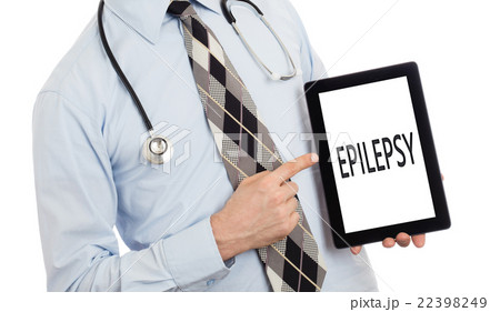 Doctor holding tablet - Epilepsy 22398249
