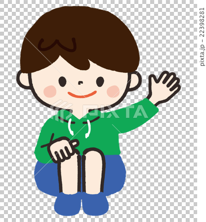 Boys crouch posing pose up hands 22398281