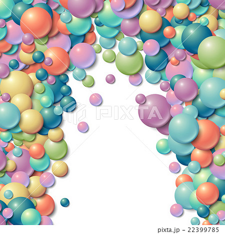 Background frame with messy glowing rubber balls Background frame with messy glowing rubber balls 22399785