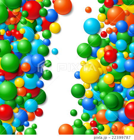 Background frame with messy glowing rubber balls Background frame with messy glowing rubber balls 22399787
