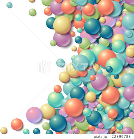 Background frame with scattered messy rubber balls Background frame with scattered messy rubber balls 22399788
