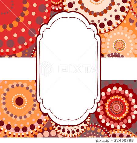 Patterned frame background invitation circular 22400799